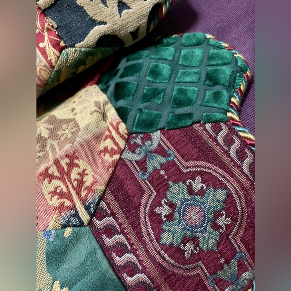 🍀CAMINO DE MESA DE RETAZOS,ESTILO VICTORIANO 🌺ECHO A MANO🍀TELA VINTAGE🍀#700 - Picture 4 of 17